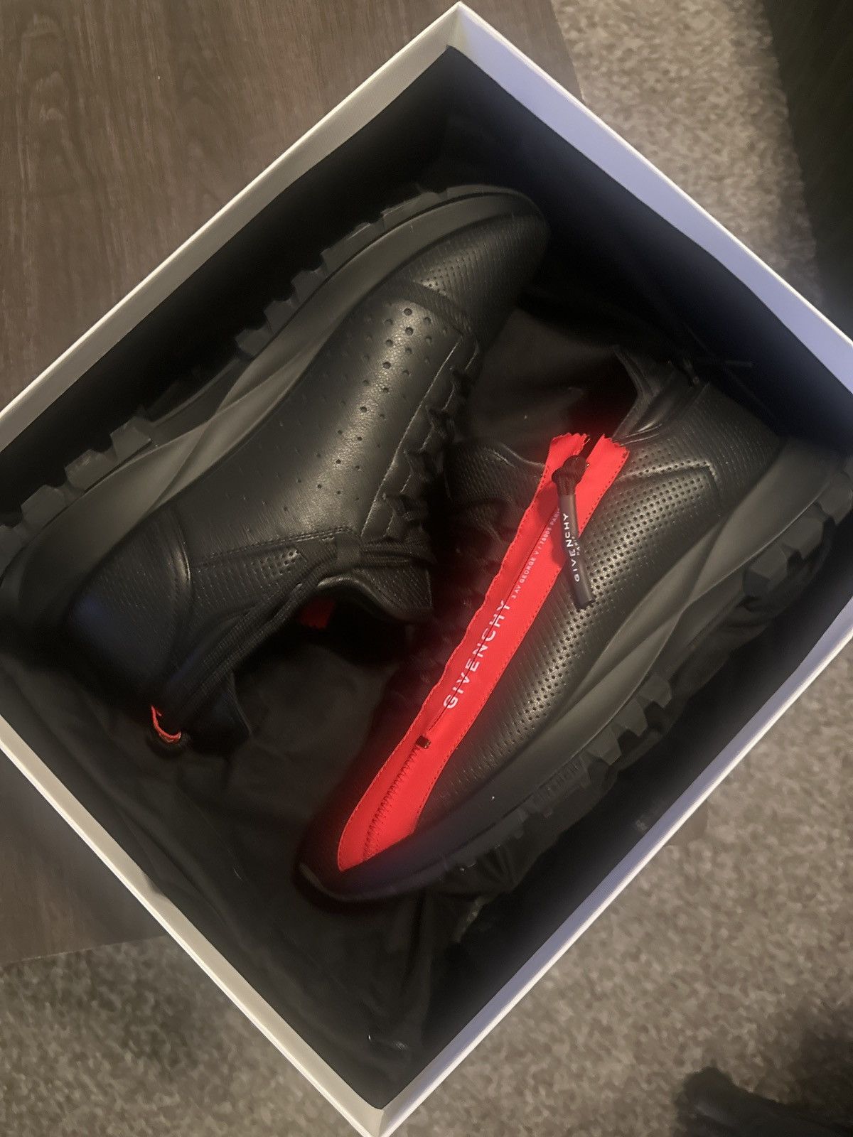 Designer × Givenchy Givenchy Spectre Runner Zip Black/Red Size US 11 / EU 44 - 9 Thumbnail