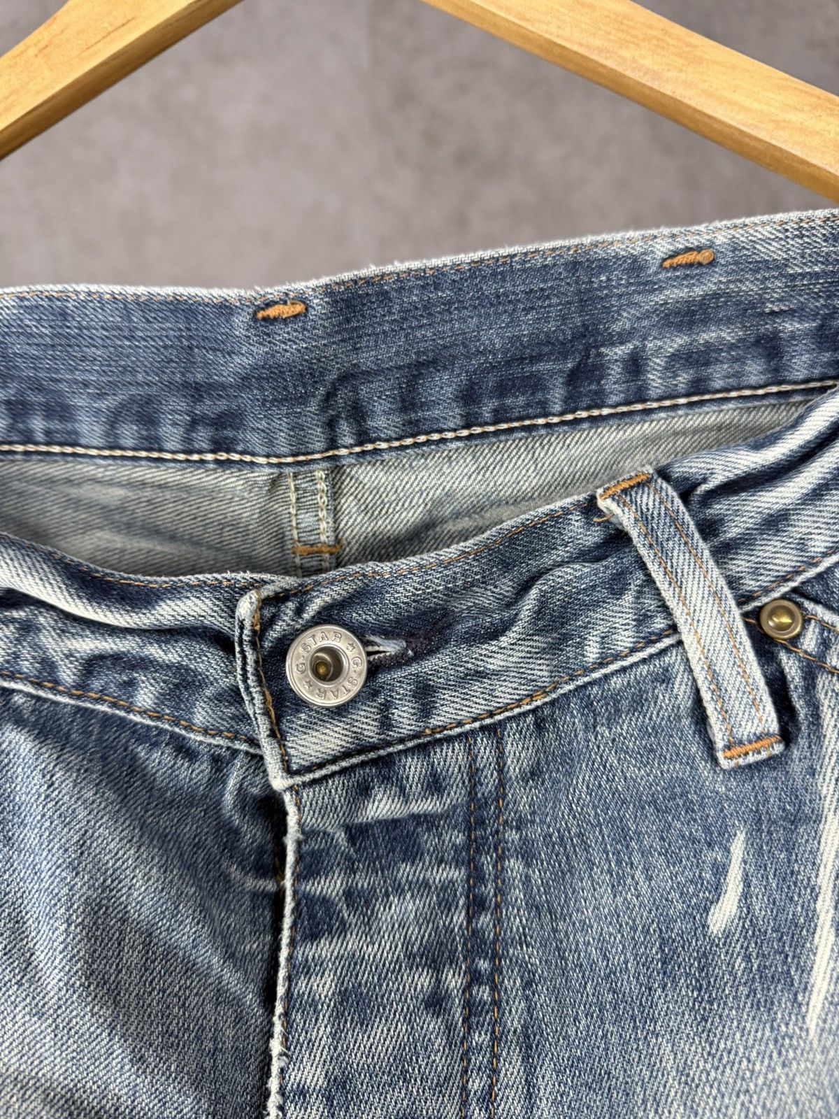 G-Star G Star Raw vintage designer distressed denim jeans Size US 31 - 4 Thumbnail
