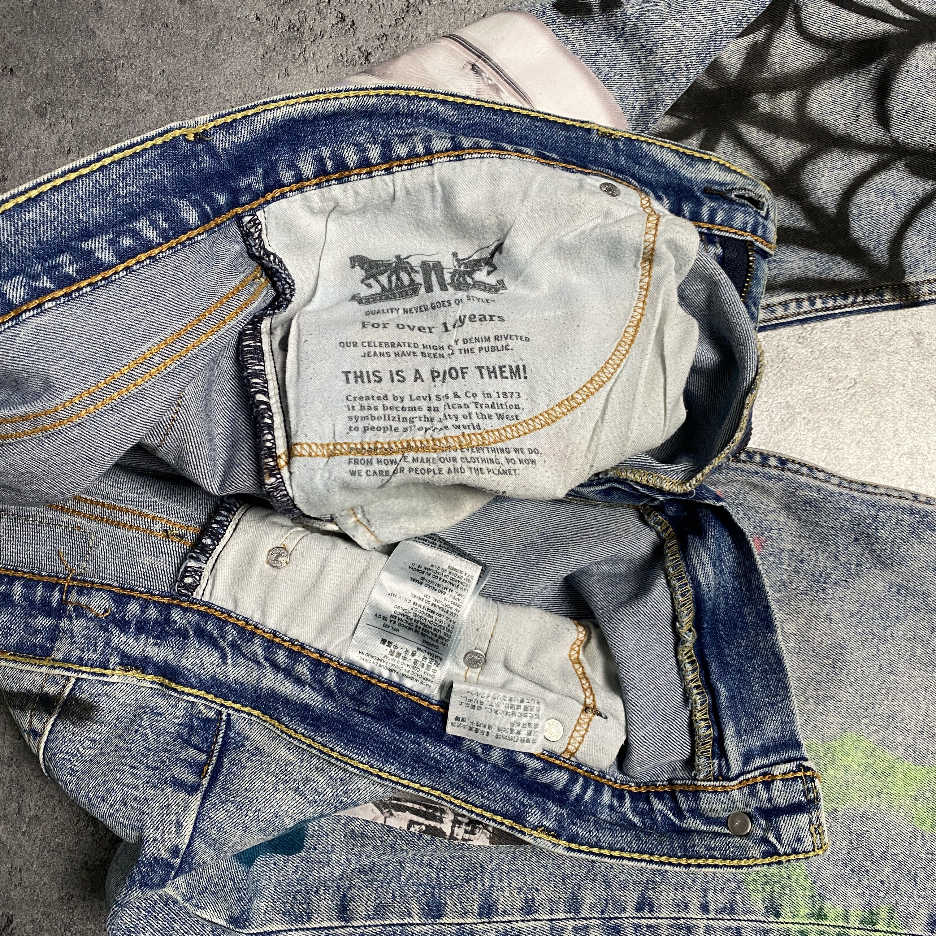 Levi's Levi’s Sick Mind custom jeans - 36/32 Size US 36 / EU 52 - 5 Thumbnail