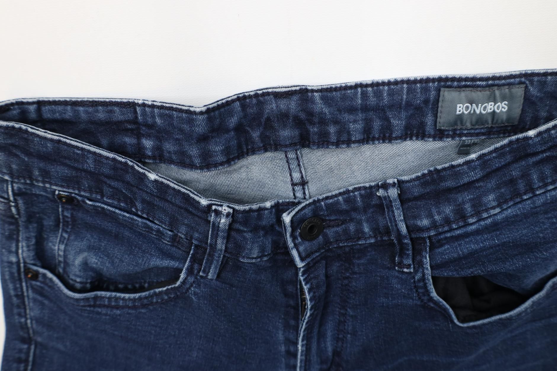 Bonobos Bonobos Faded Stretch Slim Fit Straight Leg Denim Jeans Blue Size US 33 - 7 Thumbnail