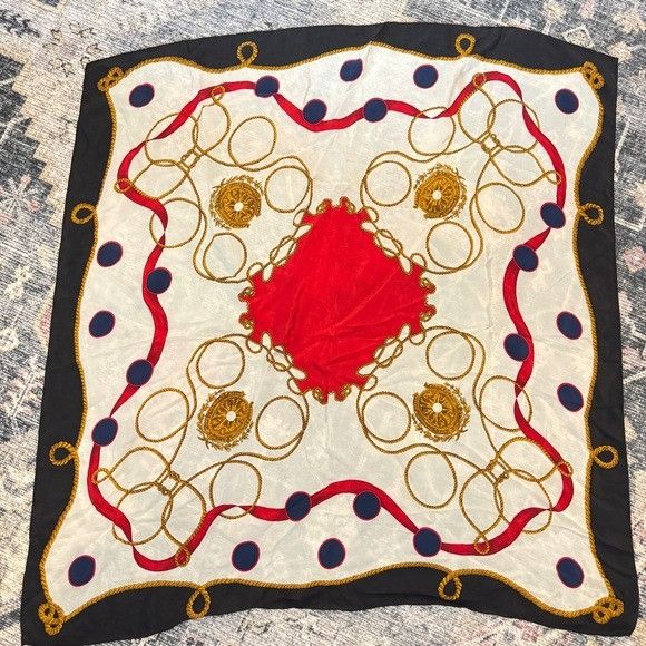 Other Vintage Silk Nautical Patterned Scarf Size ONE SIZE - 1 Thumbnail