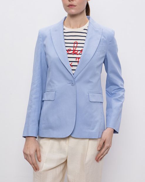 Weekend Max Mara Max Mara Weekend Gelosia Light Blue Wool Jacket Size M / US 6-8 / IT 42-44 - 1 Thumbnail