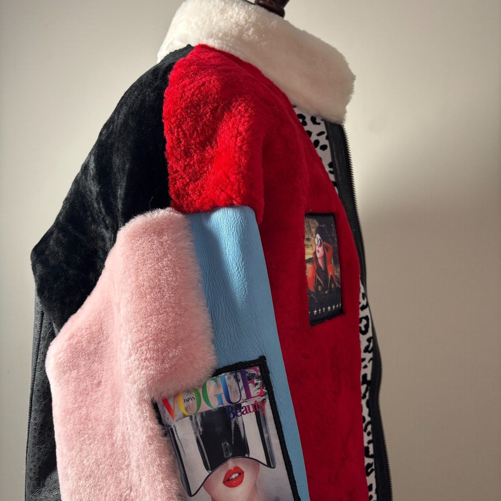 Other Rare Patchwork Shearling Jacket Bomber One Size Fits All NEW Size M / US 6-8 / IT 42-44 - 11 Thumbnail