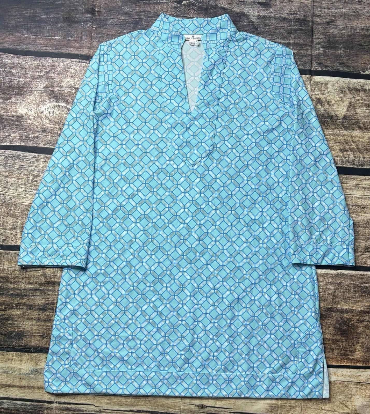 Other Jude Connally Dress Womens Large Shift V-Neck Geometric USA Size L / US 10 / IT 46 - 1 Thumbnail