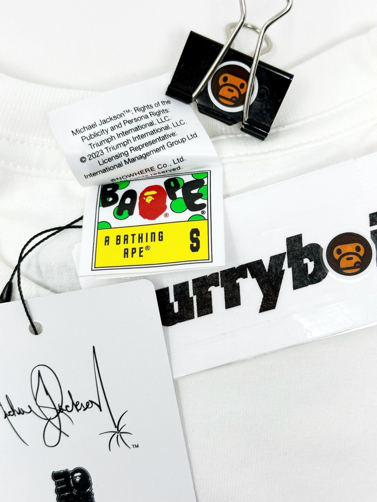 Bape BAPE x Michael Jackson Album Jacket Ape Head Tee White Size US M / EU 48-50 / 2 - 7 Thumbnail