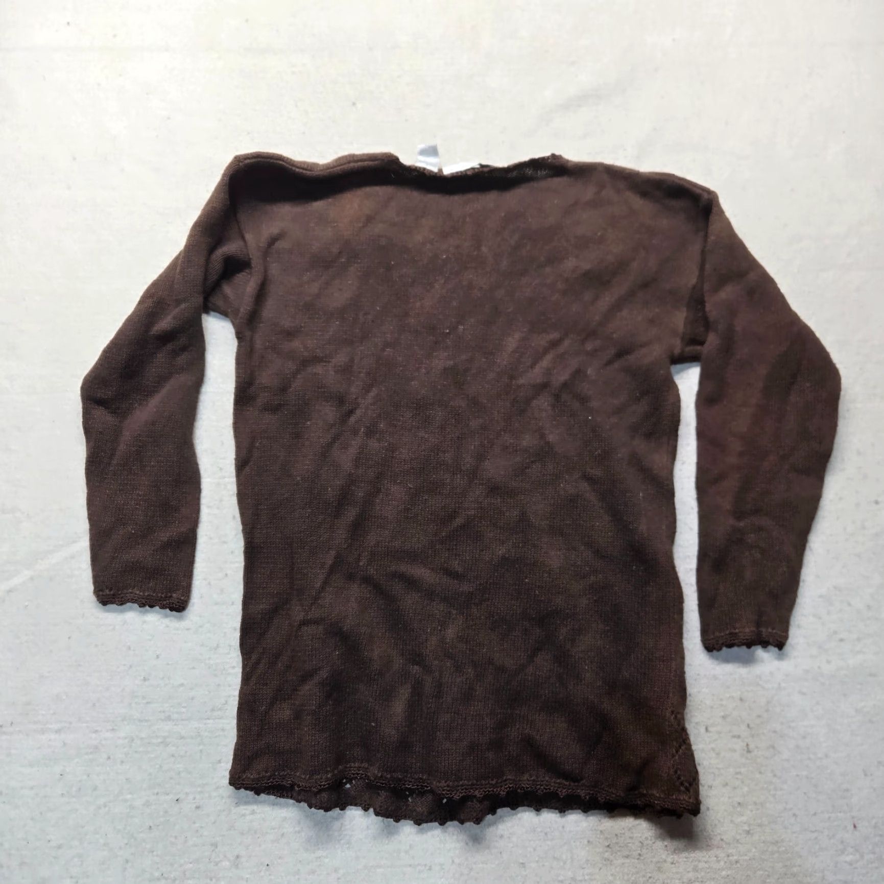 Vintage Carolyn Taylor Sweater Shirt Adult Women S Brown Floral 3/4 Sleeve V-Neck Pullover Women’s Small Floral Heavyweight Size S / US 4 / IT 40 - 8 Thumbnail