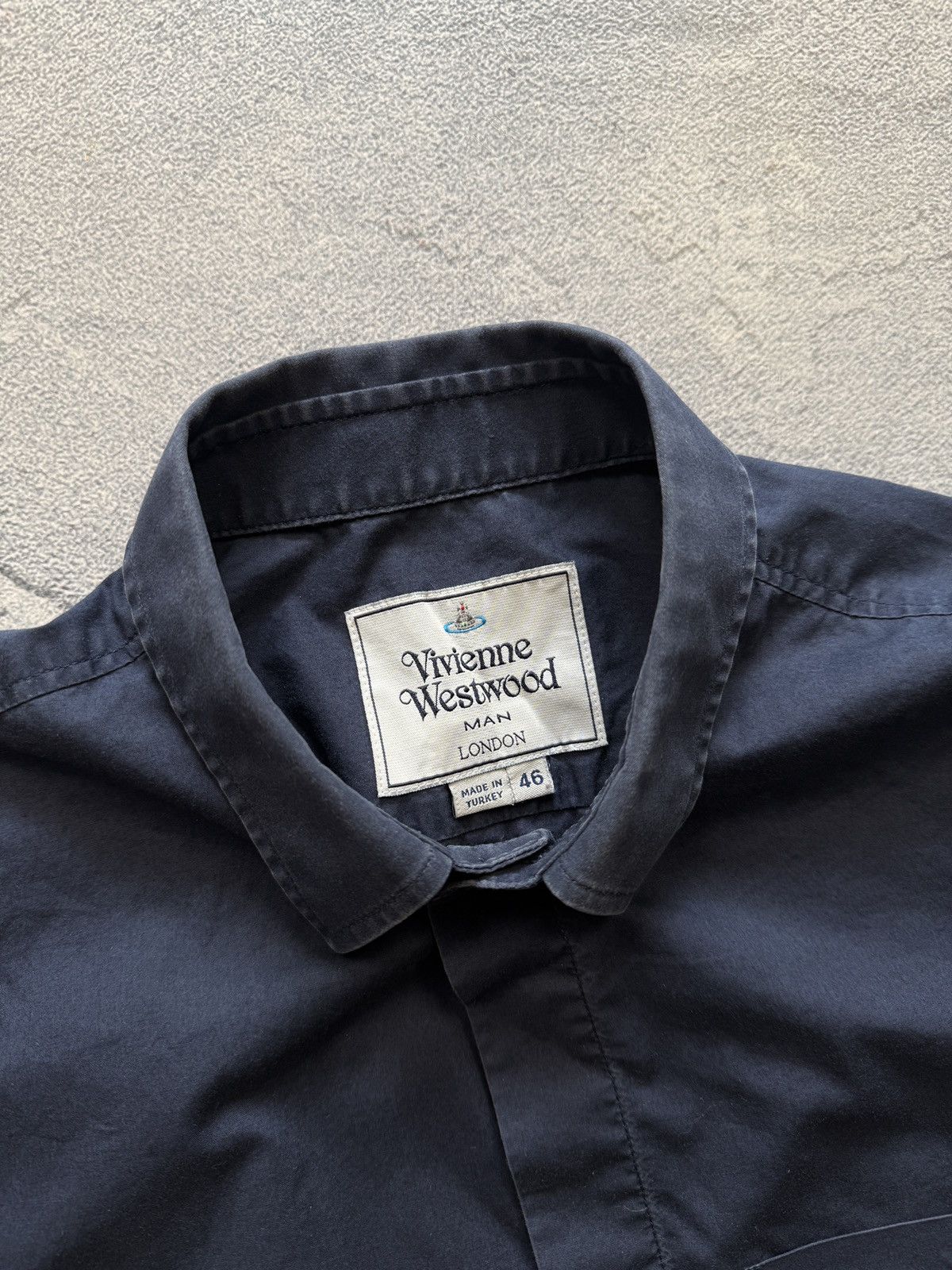 Vivienne Westwood Vivienne Westwood Shirt Navy Blue Short Sleeve Size M Size US M / EU 48-50 / 2 - 9 Thumbnail