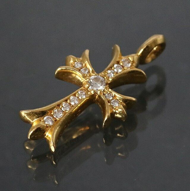Chrome Hearts Diamond Cross Pendant | Grailed