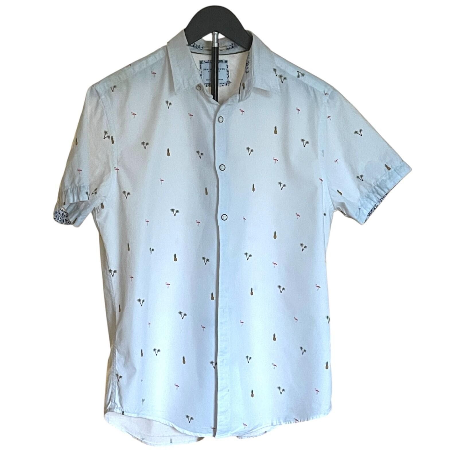 Other Denim & Flower Shirt Mens M Tropical Button Down CLEAN! Size US M / EU 48-50 / 2 - 4 Thumbnail
