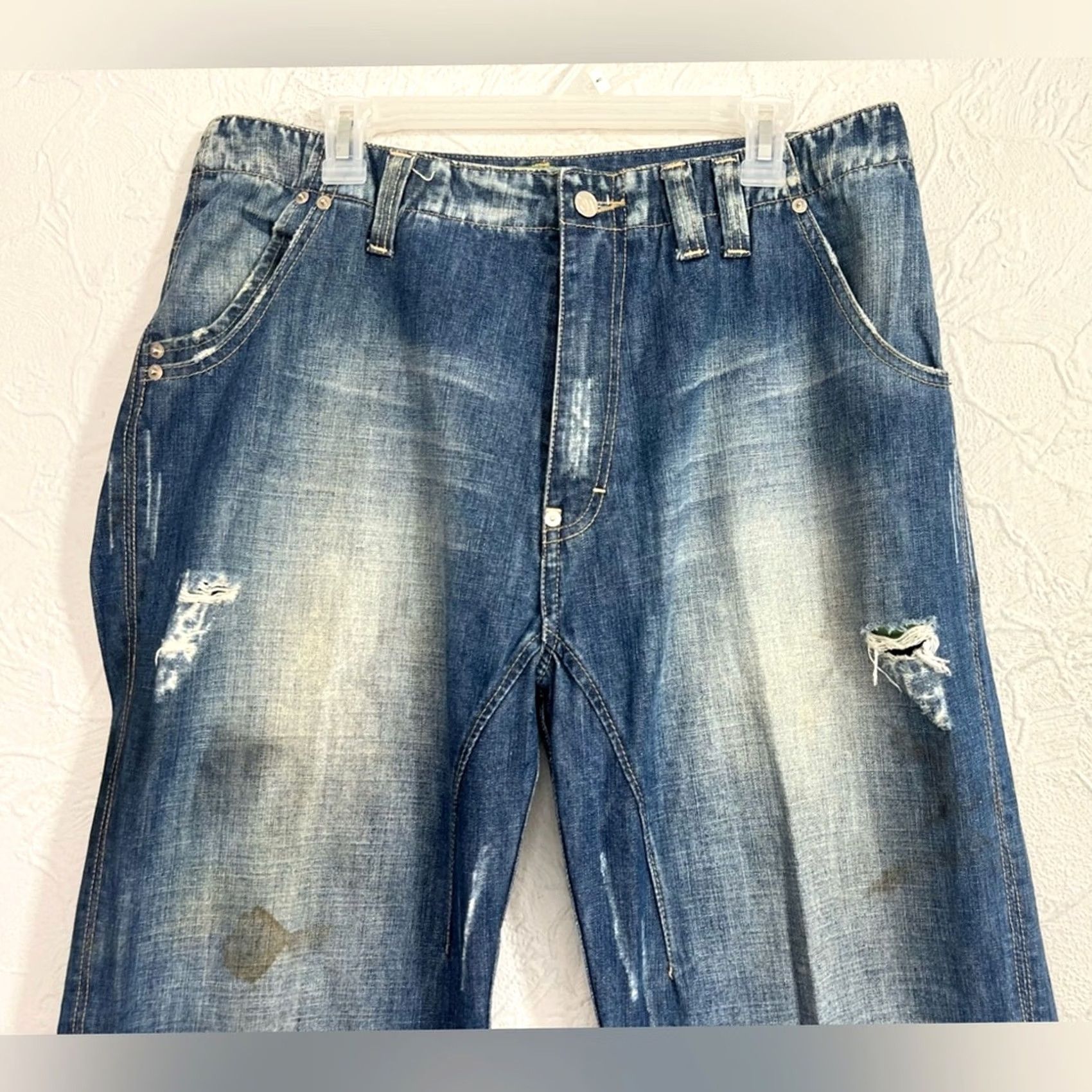 JNCO VINTAGE Meezan Jeans Mens 34x29 Medium Wash Jnco Style Denim Y2K Baggy Skater Shirt Size US 34 / EU 50 - 5 Thumbnail