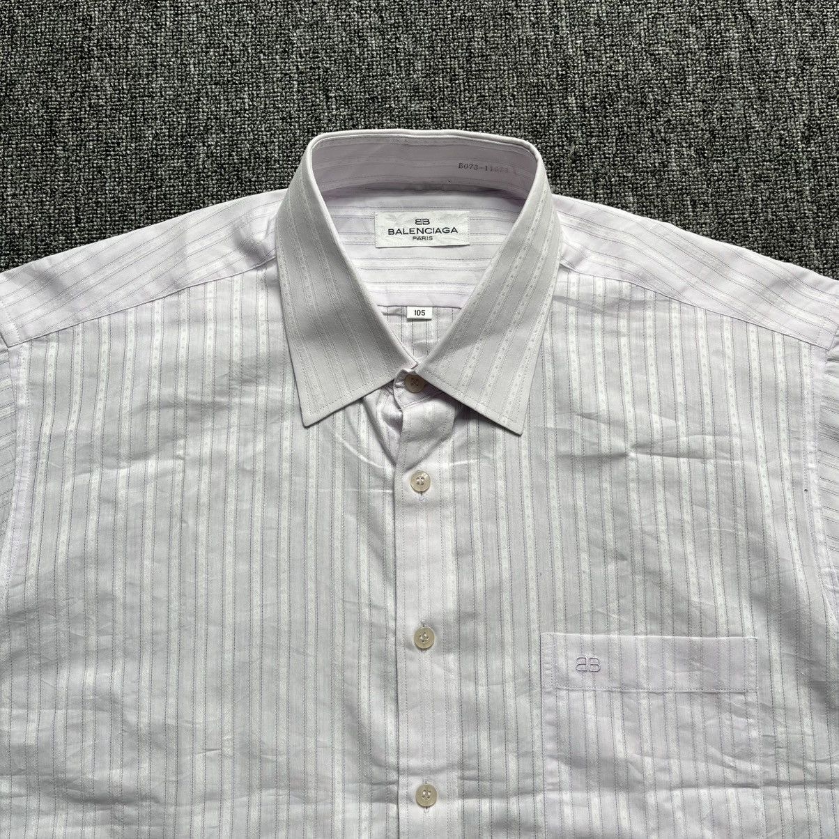 Balenciaga Vintage Balenciaga stripe Shirt Size US L / EU 52-54 / 3 - 2 Thumbnail