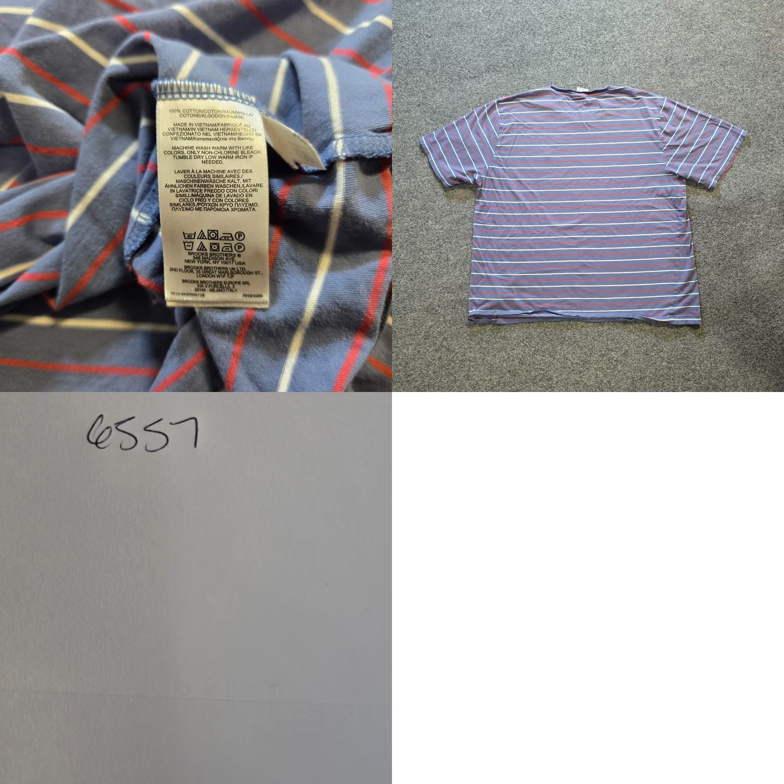 Brooks Brothers Brooks Brothers Ladies Size XXL Blue Striped Short Sleeve Preppy Nautical Classic Top Size XXL / US 16-18 / IT 52-54 - 8 Thumbnail