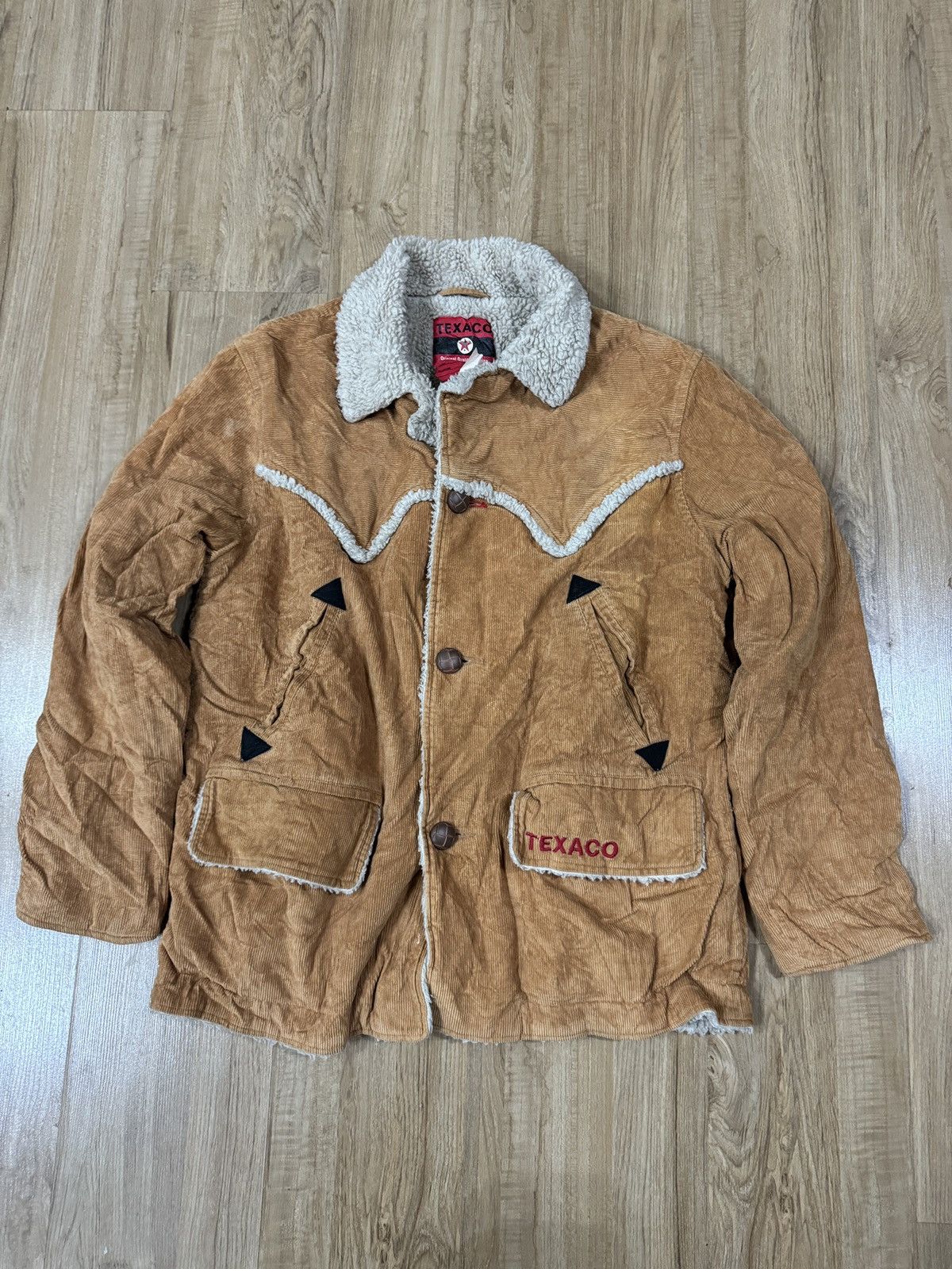 Vintage Vintage TEXACO OIL Corduroy Jacket Size US L / EU 52-54 / 3 - 1 Thumbnail