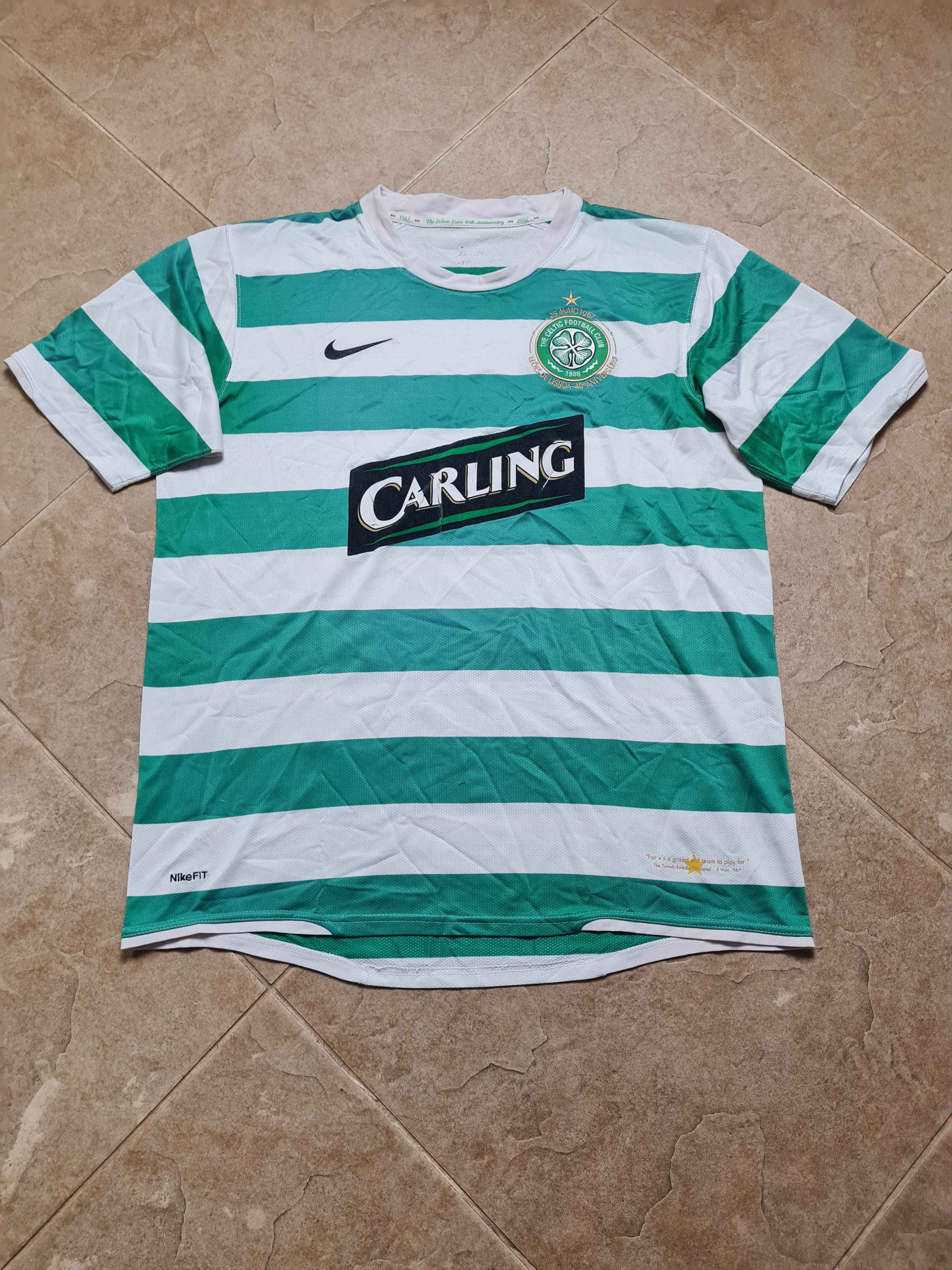 Nike CELTIC SCOTLAND 2007/2008 HOME FOOTBALL SHIRT JERSEY NIKE Size US L / EU 52-54 / 3 - 3 Thumbnail