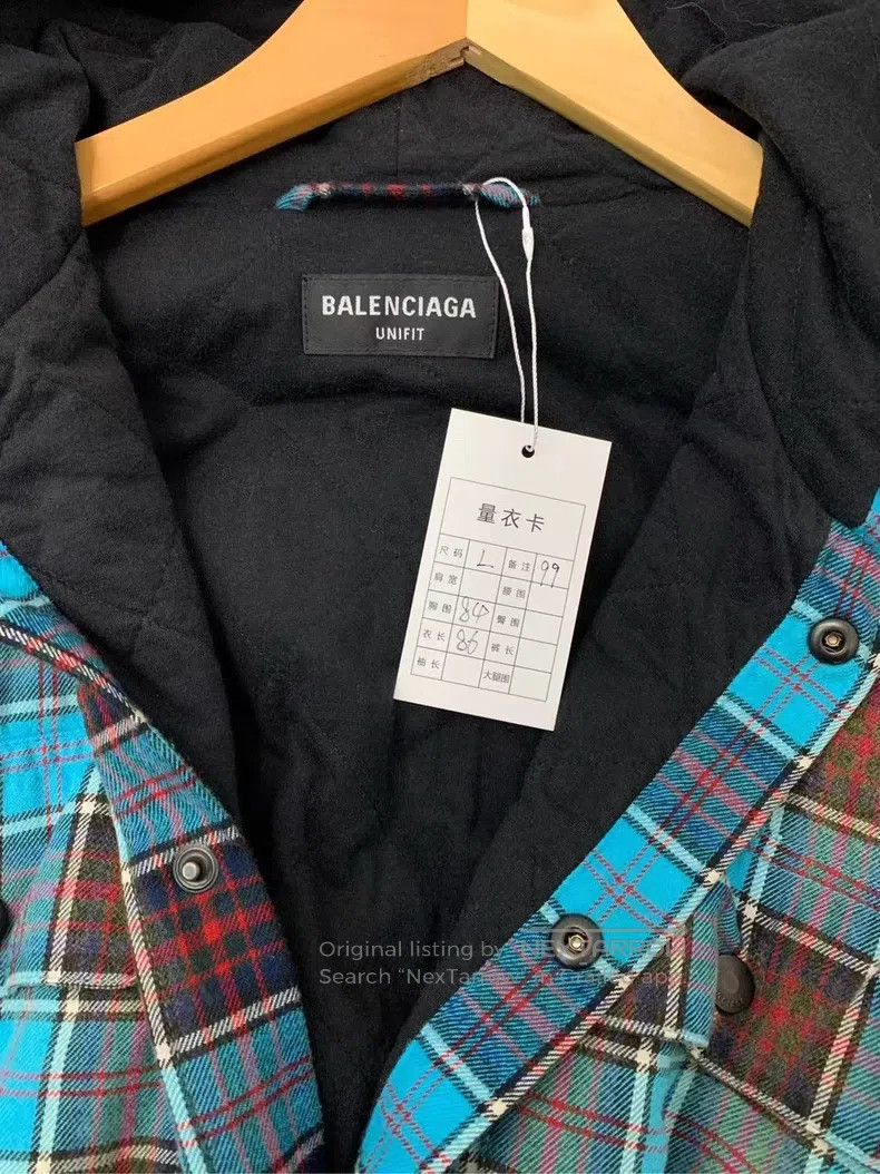 Balenciaga Balenciaga Gradient Plaid Cotton Jacket Size US L / EU 52-54 / 3 - 3 Thumbnail