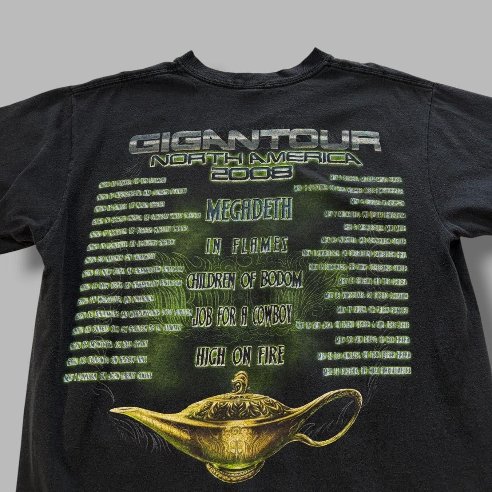 Vintage 2008 Gigantour Metal Tour Tee Size US L / EU 52-54 / 3 - 3 Thumbnail