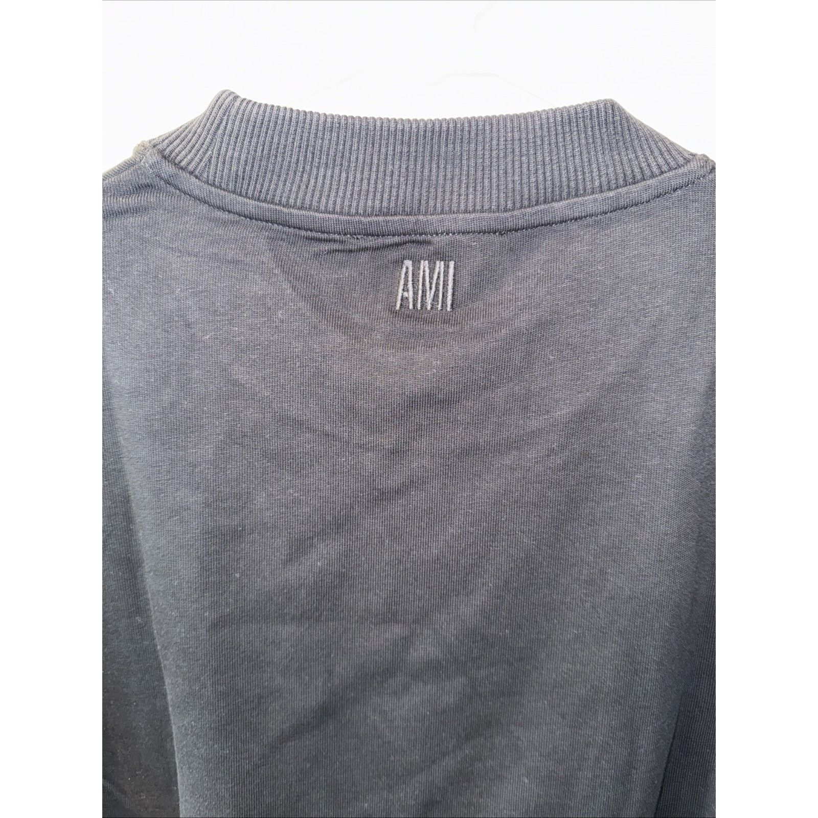 AMI AMI Black Round Neck Sweatshirt with Logo Size Xs Size XS / US 0-2 / IT 36-38 - 5 Thumbnail