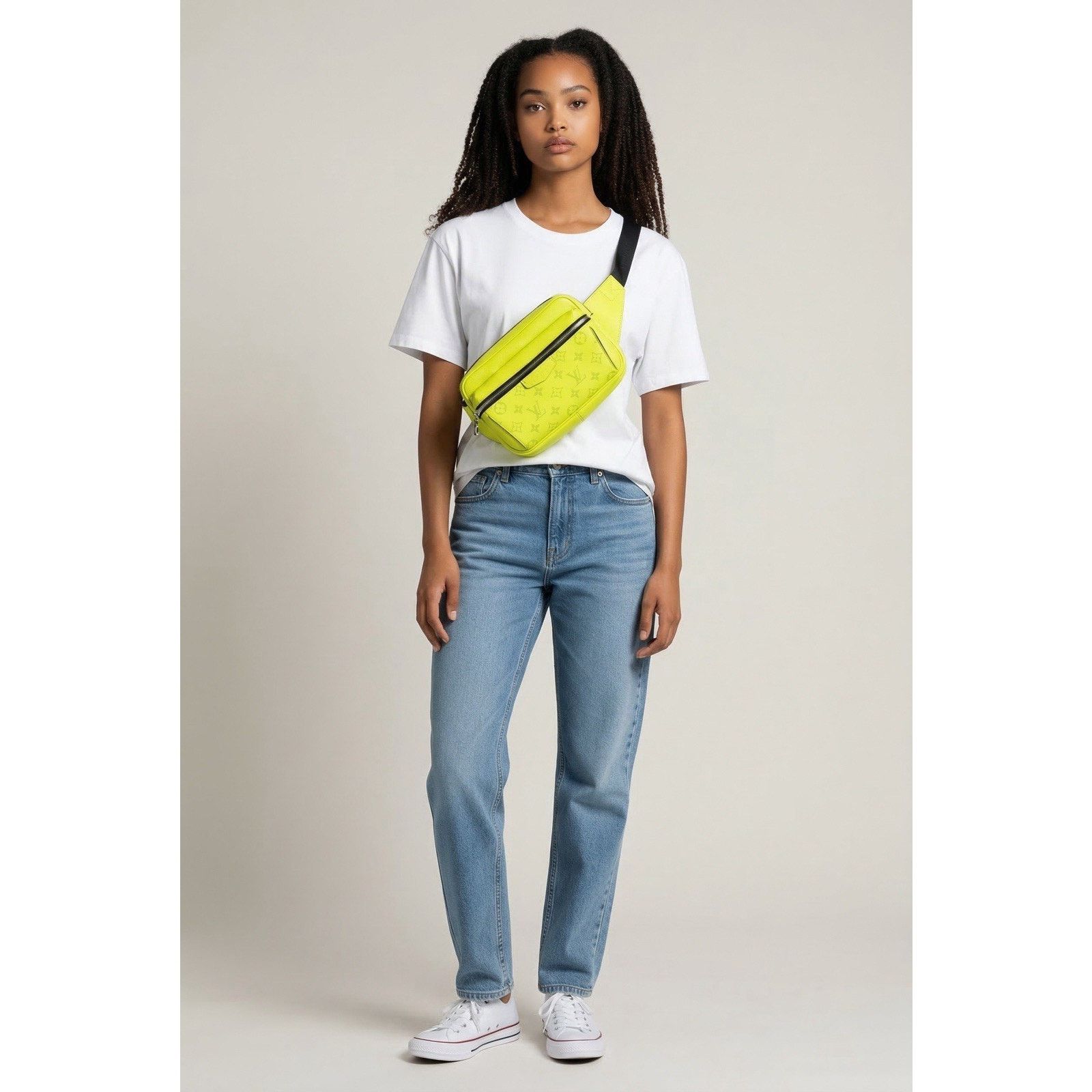 Louis Vuitton Discovery Waist Bag Bum Bag Jaune Monogram Eclipse Neon Size ONE SIZE - 23 Thumbnail
