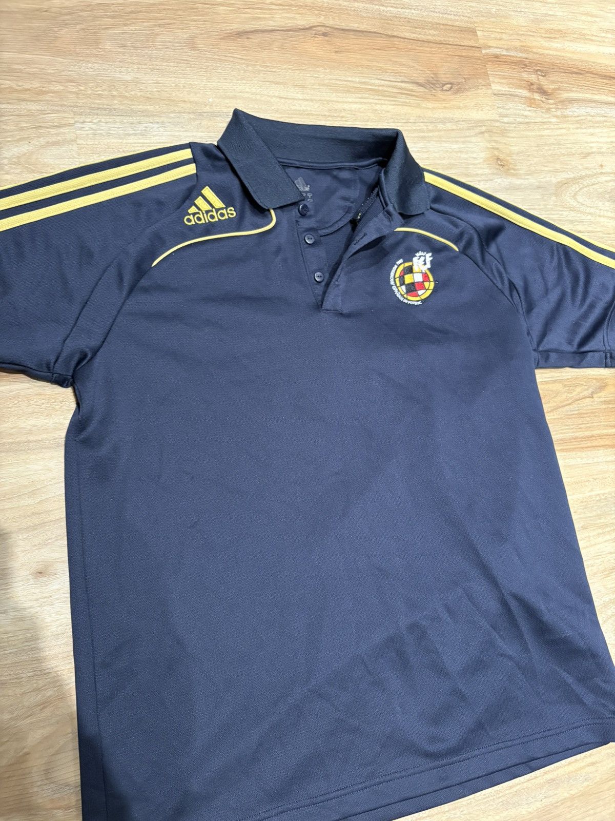 Adidas Vintage Spain National Team Football Polo Size US L / EU 52-54 / 3 - 1 Thumbnail