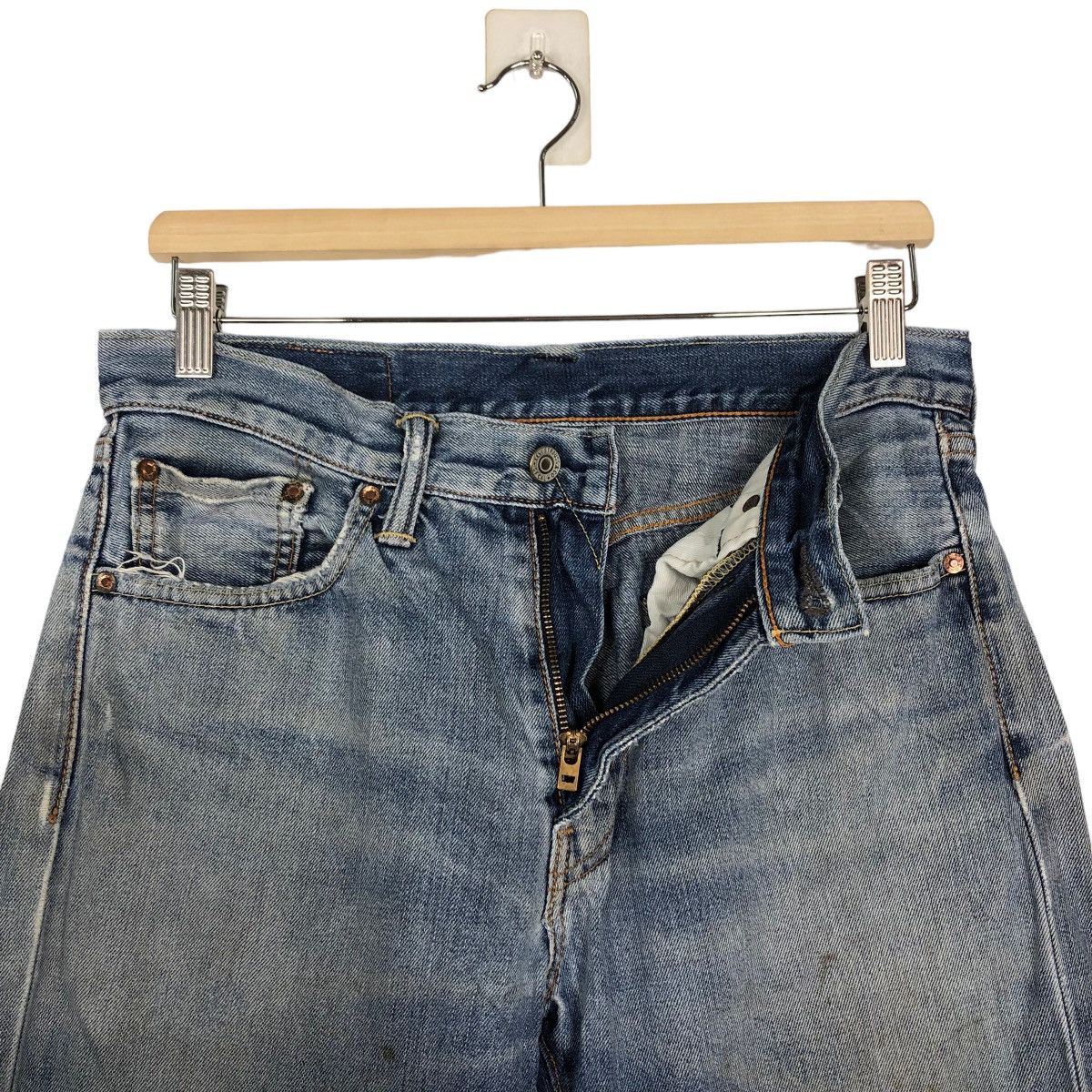 Levi's 🔥VINTAGE LEVI’S STRAIGHT CUT DISTRESSED DENIM JEANS Size US 30 / EU 46 - 11 Thumbnail