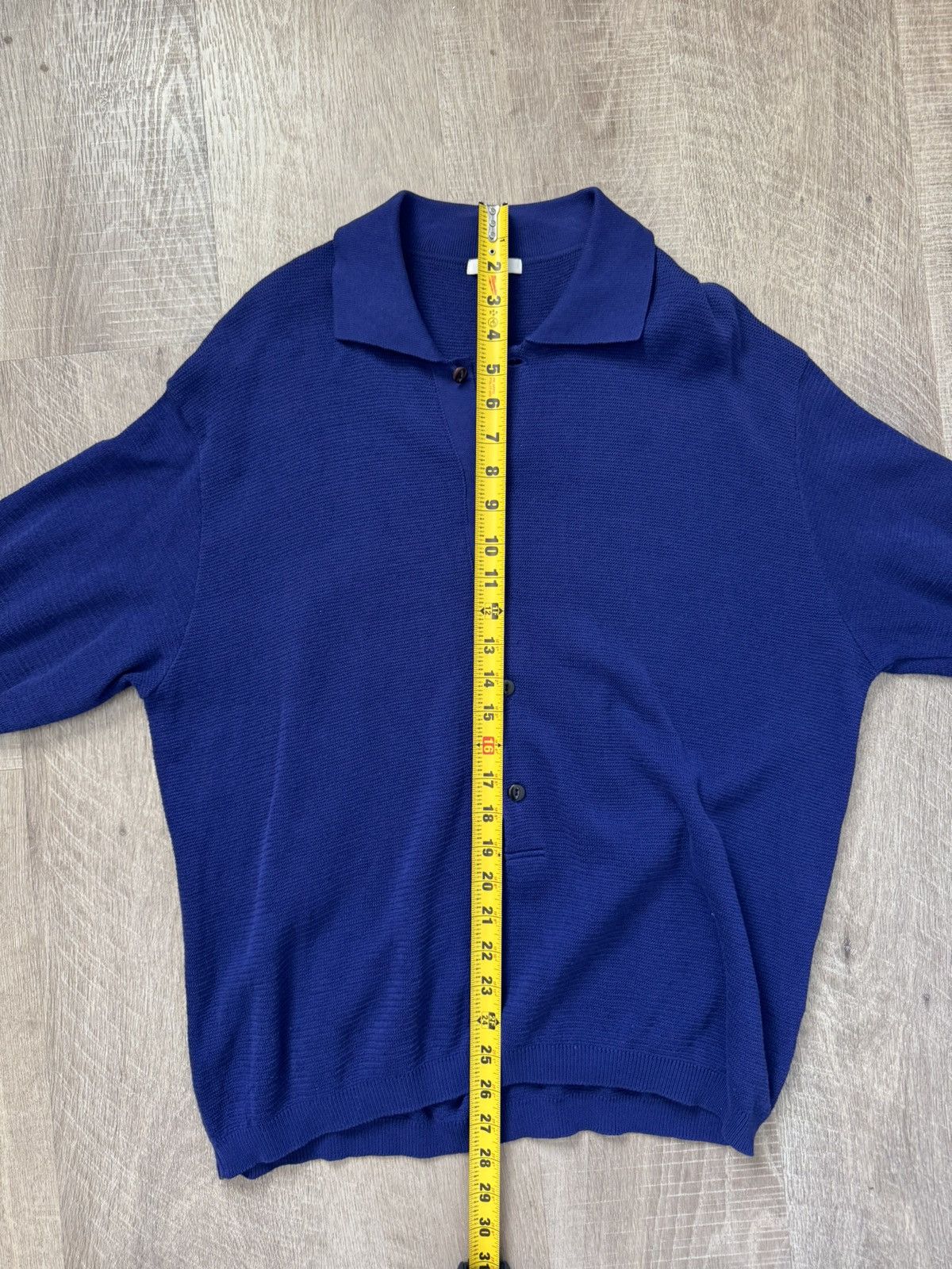 Ulterior ULTERIOR” TWISTED LOOSE MILANO RIB KNIT POLO ROYAL BLUE Size US M / EU 48-50 / 2 - 9 Thumbnail