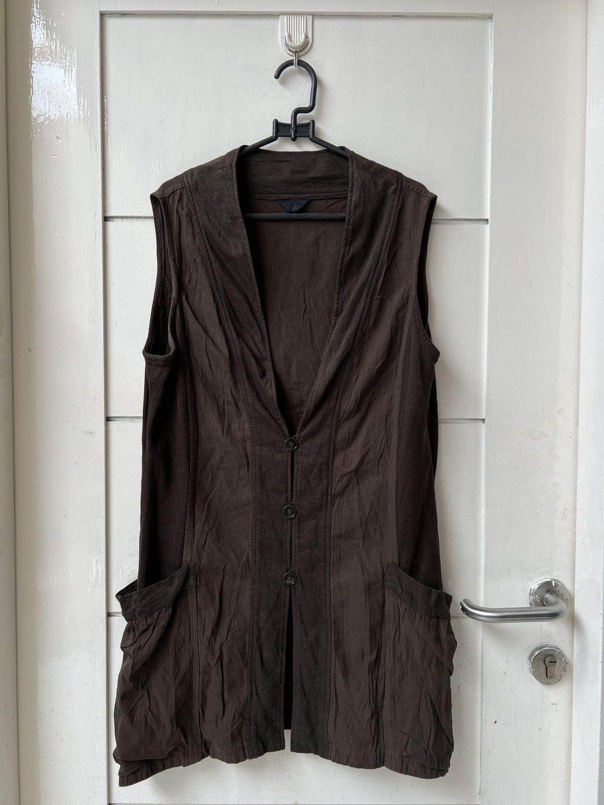 Yohji Yamamoto Yohji Yamamoto Pour Deux Brown Vest Size US M / EU 48-50 / 2 - 2 Thumbnail
