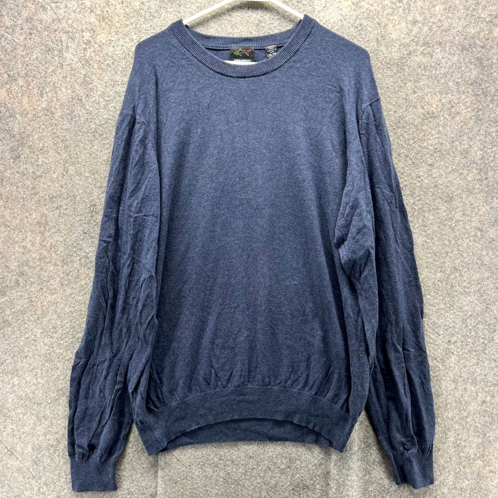 Vintage VINTAGE Greg Norman Sweatshirt Mens XL Navy Blue Long Sleeve Pullover Golf Lightweight Cotton Knit Logo Pushes All Seasons Size US XL / EU 56 / 4 - 2 Thumbnail