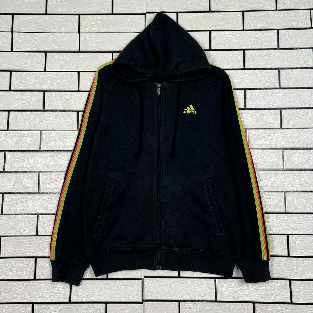 Adidas Y2k Vintage ADIDAS Embroidery Logo Zipper Hoodies #4046-C184 Size US L / EU 52-54 / 3 - 1 Thumbnail