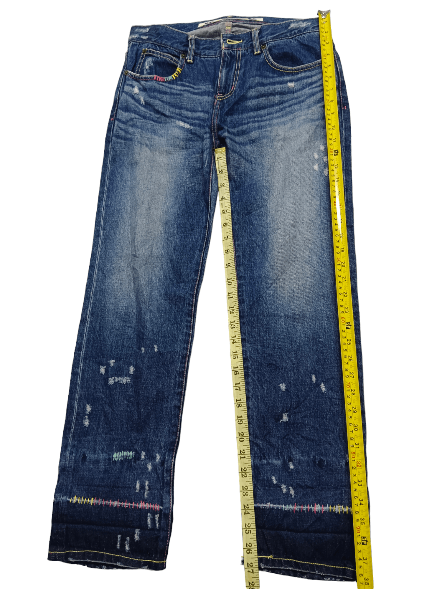 Tsumori Chisato Tsumori Chisato Embroidery Cropped Denim Size 31" - 9 Thumbnail