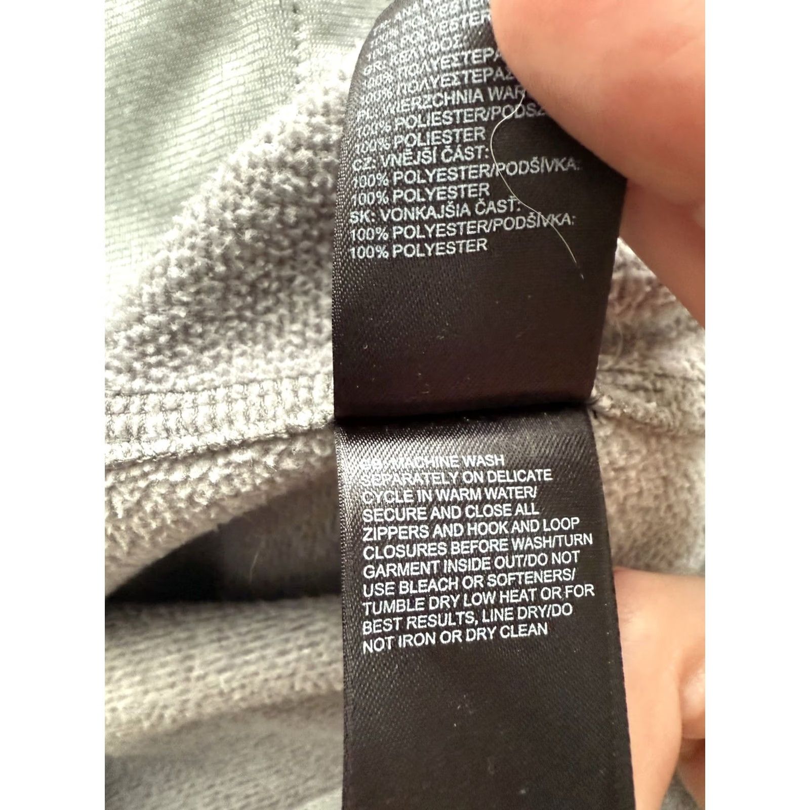 The North Face The North Face Jacket Womens Large Gray Women Ribbed Grey Fleece High Neck Zip Front Pockets Size L / US 10 / IT 46 - 7 Thumbnail