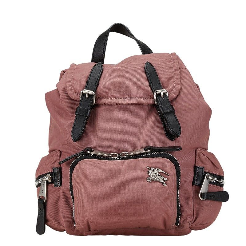 Burberry Burberry Burberry Nylon Logo Backpack Wine Red Canvas Backpack in Very Good Condition Size ONE SIZE - 1 Thumbnail