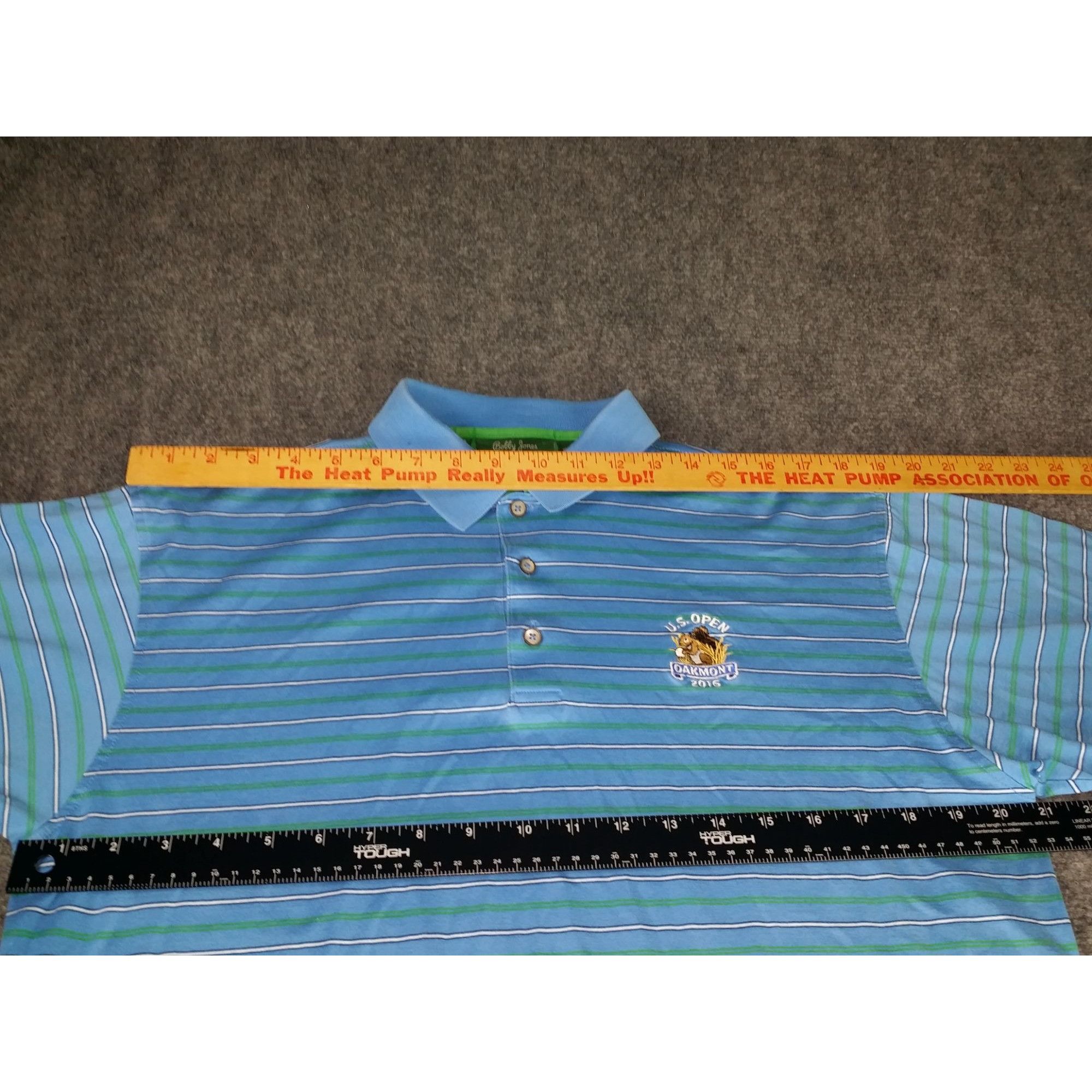 Bobby Jones US Open 2016 Oakmont Golf Polo Men Sz M Bobby Jones Striped Size US M / EU 48-50 / 2 - 5 Thumbnail