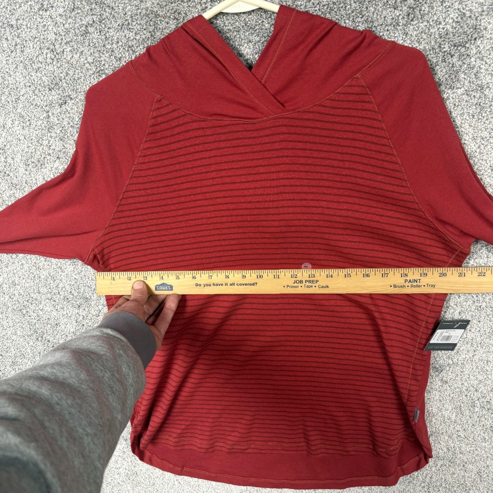 Eddie Bauer VINTAGE? No. Eddie Bauer Hoodie Womens XL Red Striped Pullover Preppy Cabincore Granola Girl Size XL / US 12-14 / IT 48-50 - 6 Thumbnail