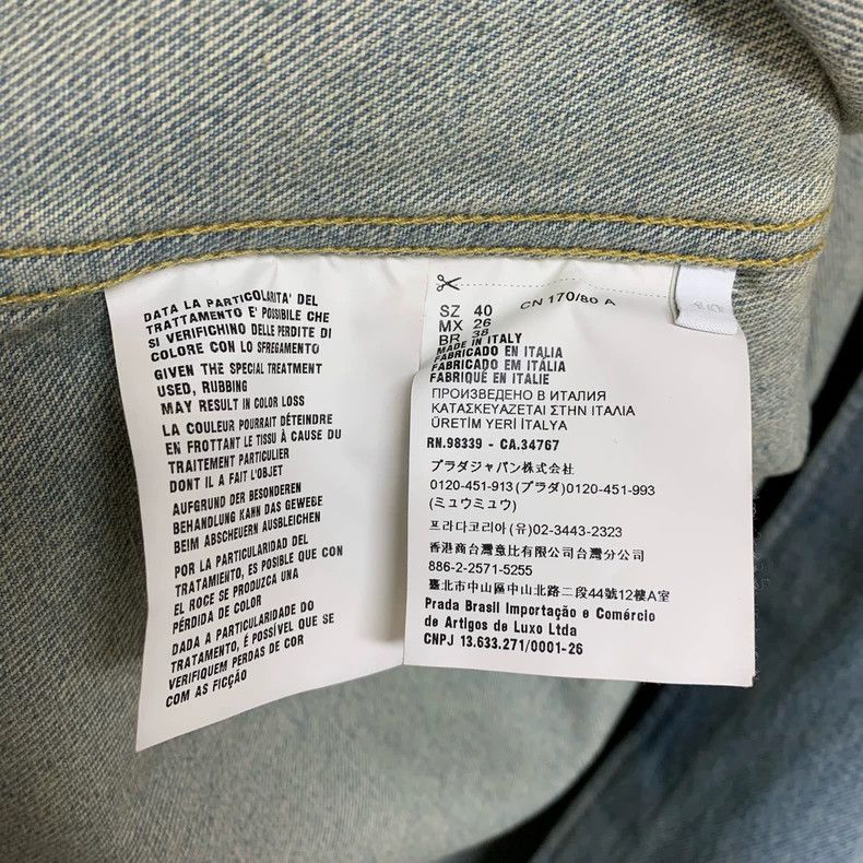 Prada Prada Triangle denim cardigan short sleeves 2503-Nextarrow Size US XXS / EU 40 - 4 Thumbnail