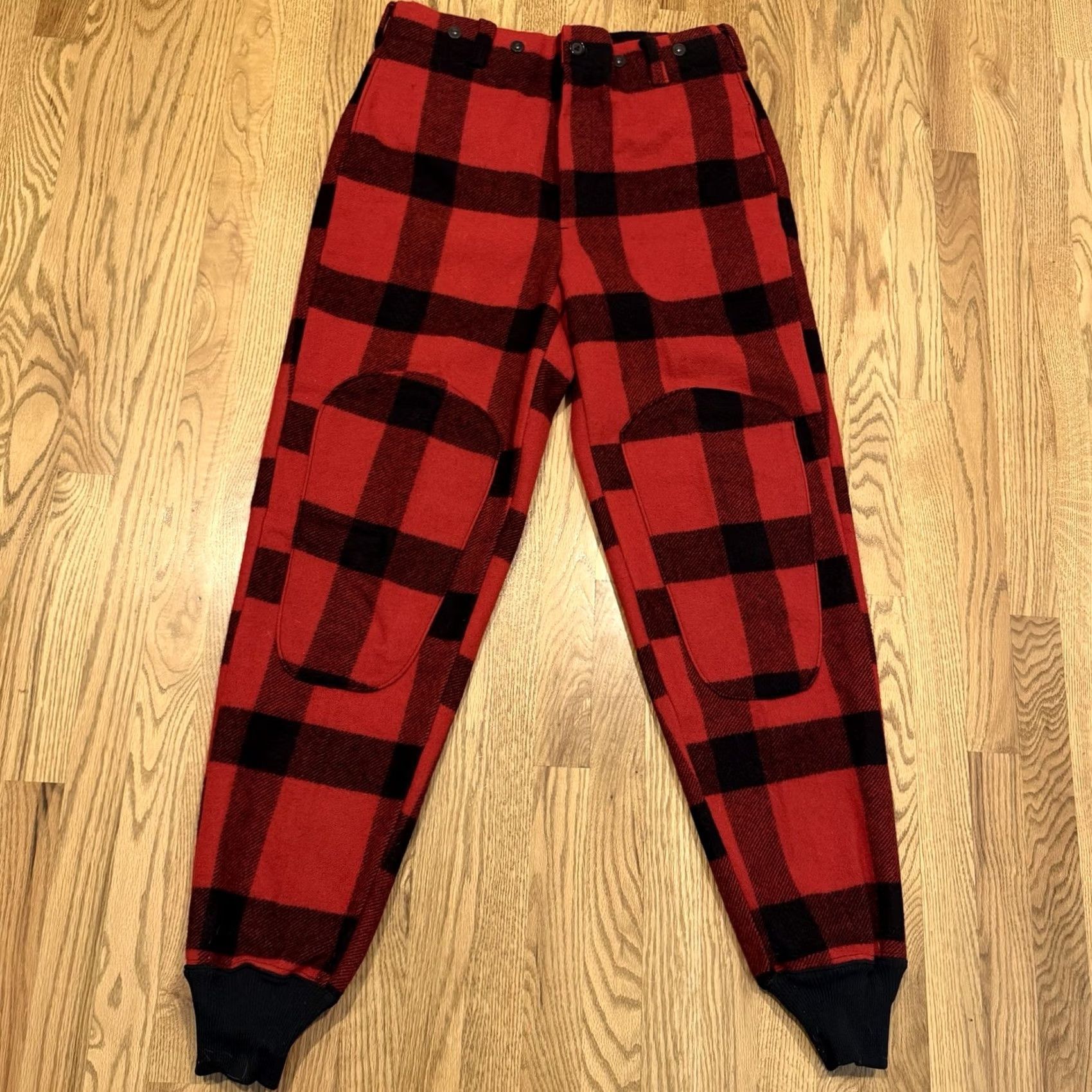 Vintage Vintage Woolrich Hunting Pants Mens 34 Red Black Buffalo Plaid Wool Blend Vtg Size US 34 / EU 50 - 2 Thumbnail