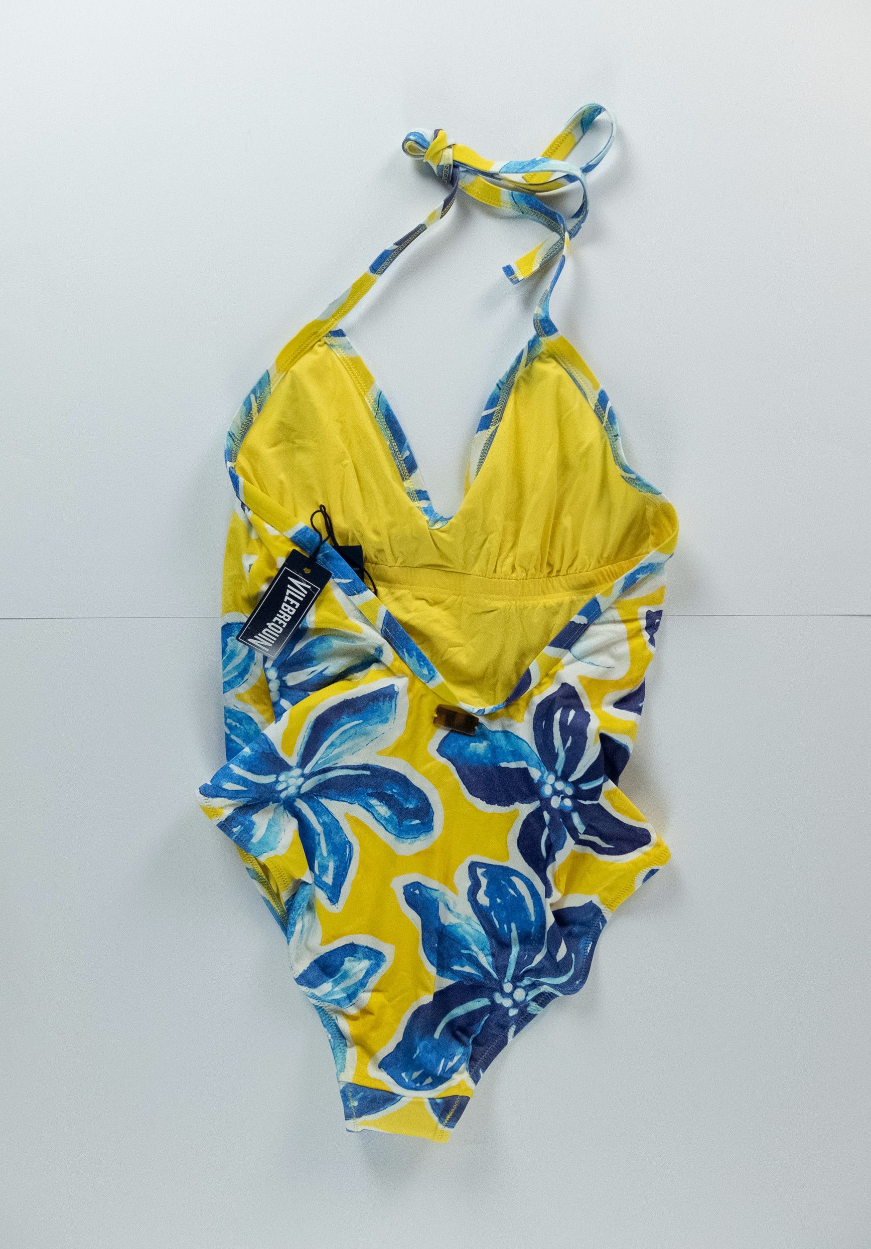 Vilebrequin VILEBREQUIN Lavida yellow floral print halterneck swimsuit Size 32" / US 10 / IT 46 - 8 Thumbnail