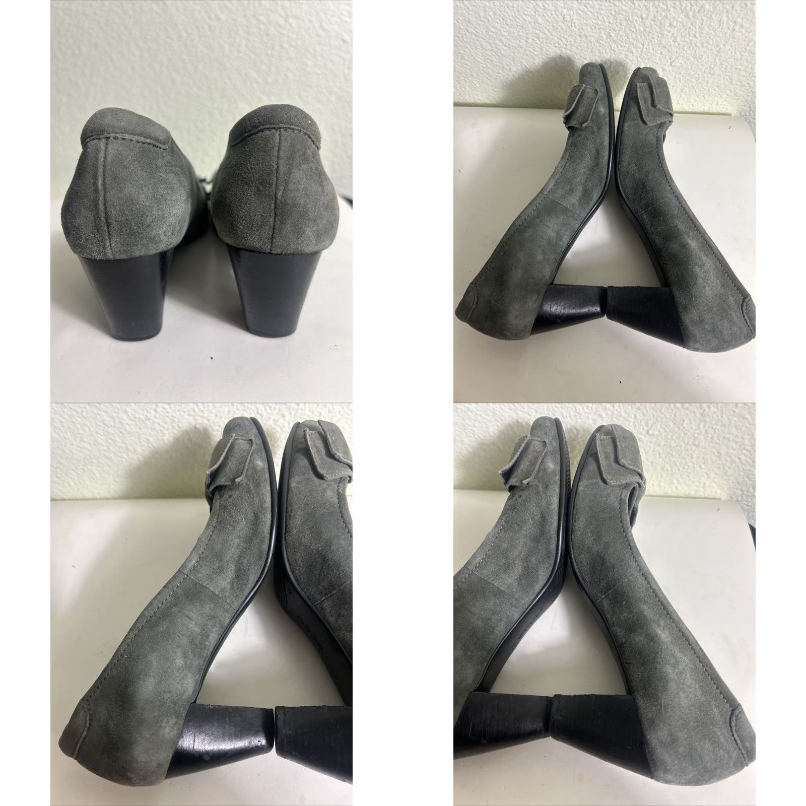 Ecco Ecco Heels Womens Size 41 US 10-10.5 Gray Suede Bow Size US 10 / IT 40 - 9 Thumbnail