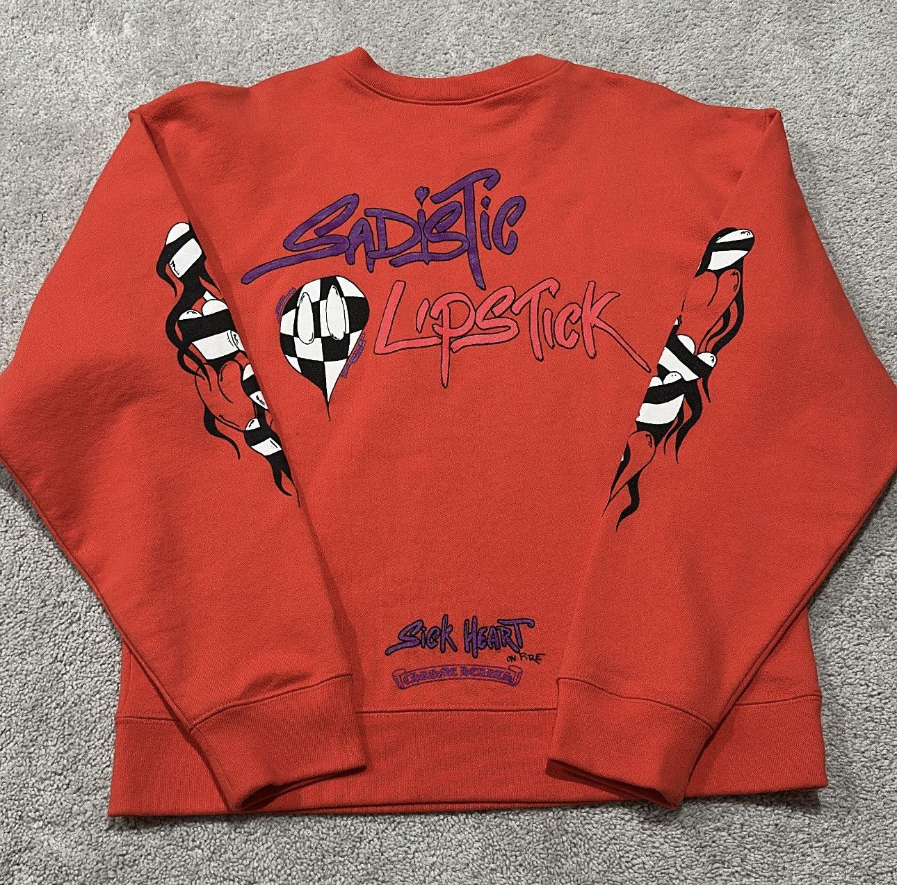 Chrome Hearts × Matty Boy Chrome Hearts Matty Boy Red Sadisic Crewneck Sweater Size US M / EU 48-50 / 2 - 2 Thumbnail