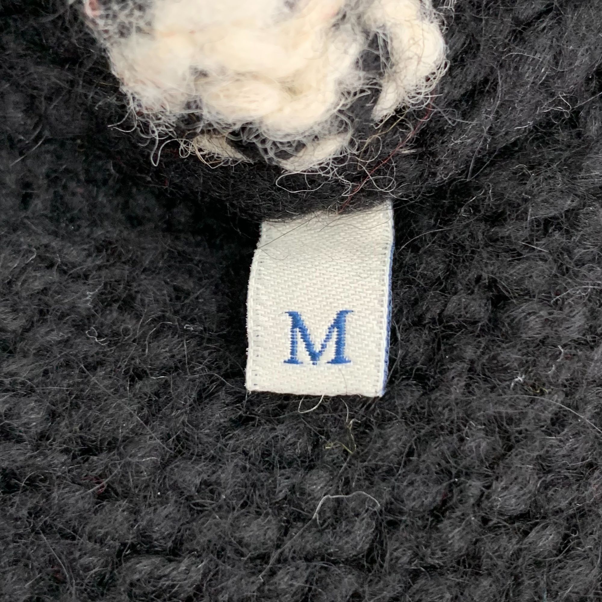 Moncler Moncler Black Wool Sweater With White Abstract Face Size US M / EU 48-50 / 2 - 7 Thumbnail