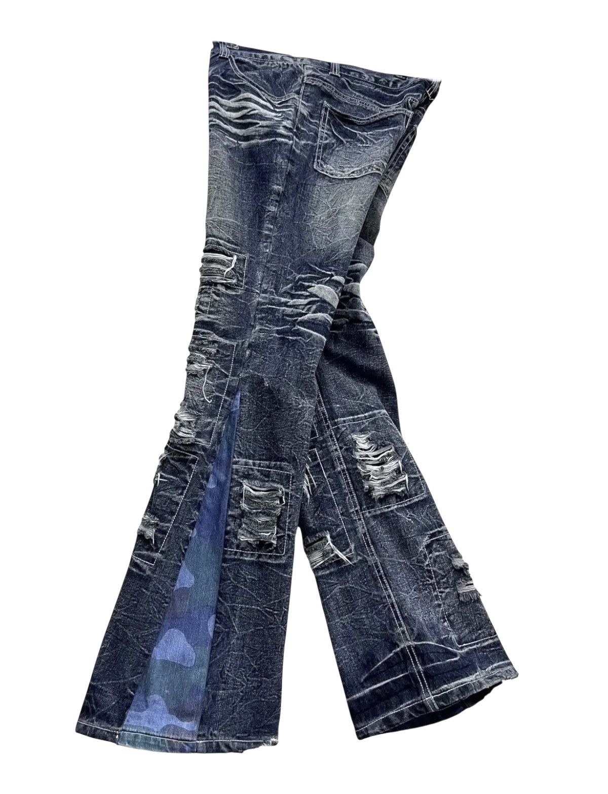 LOWBOX 🔥LOWBOX Seditionaries Grunge Ripped FLARE REWORKED Jeans Size US 32 / EU 48 - 1 Thumbnail