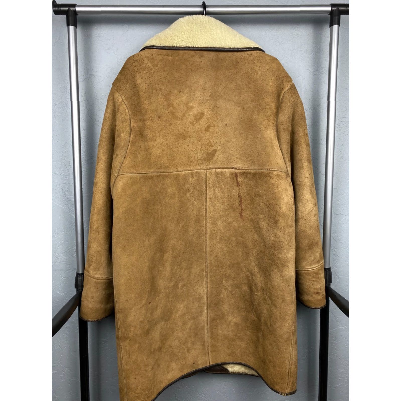Vintage VINTAGE Abingdon Jacket Men L B-3 Sheepskin Leather Brown Overcoat Size US L / EU 52-54 / 3 - 6 Thumbnail