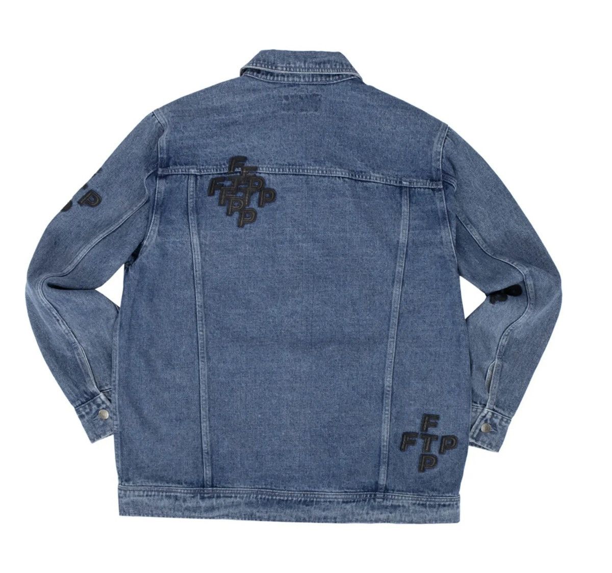 Fuck The Population FTP Cross Logo Denim Trucker Jacket Size US M / EU 48-50 / 2 - 5 Thumbnail