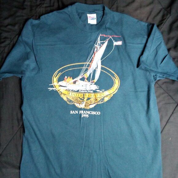 Hanes Vintage Master Mariners San Francisco 1995 T-Shirt Size US XL / EU 56 / 4 - 2 Thumbnail
