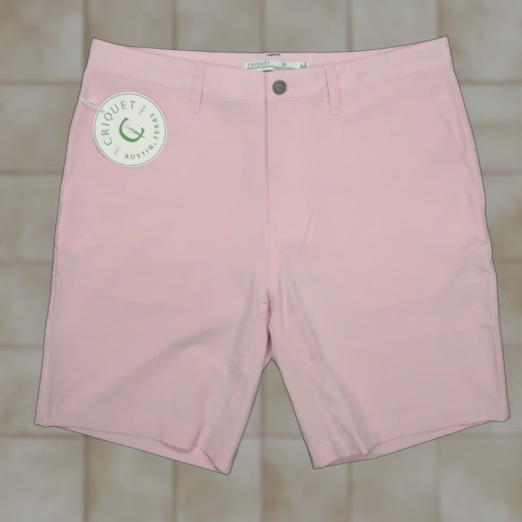 Vintage Criquet Shorts Mens 33 Pink Anytime Stretch Lightweight Chino NWT Size US 33 - 1 Thumbnail