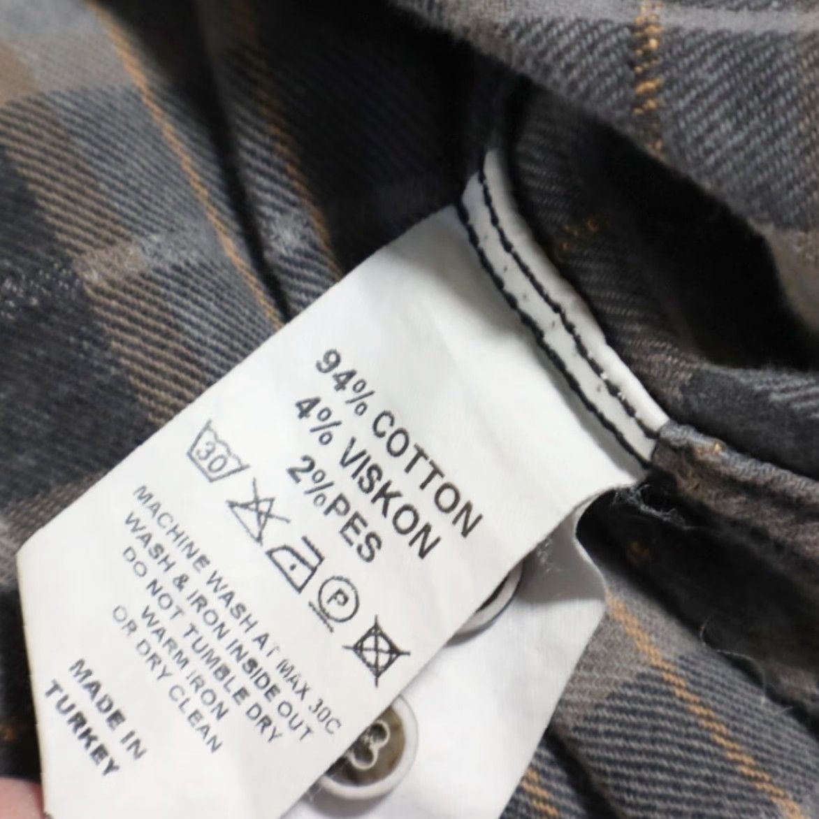 Vintage 32 Bar Blues Cotton Plaid Long Sleeve Button Up Shirt Gray Men's L Size US L / EU 52-54 / 3 - 6 Thumbnail
