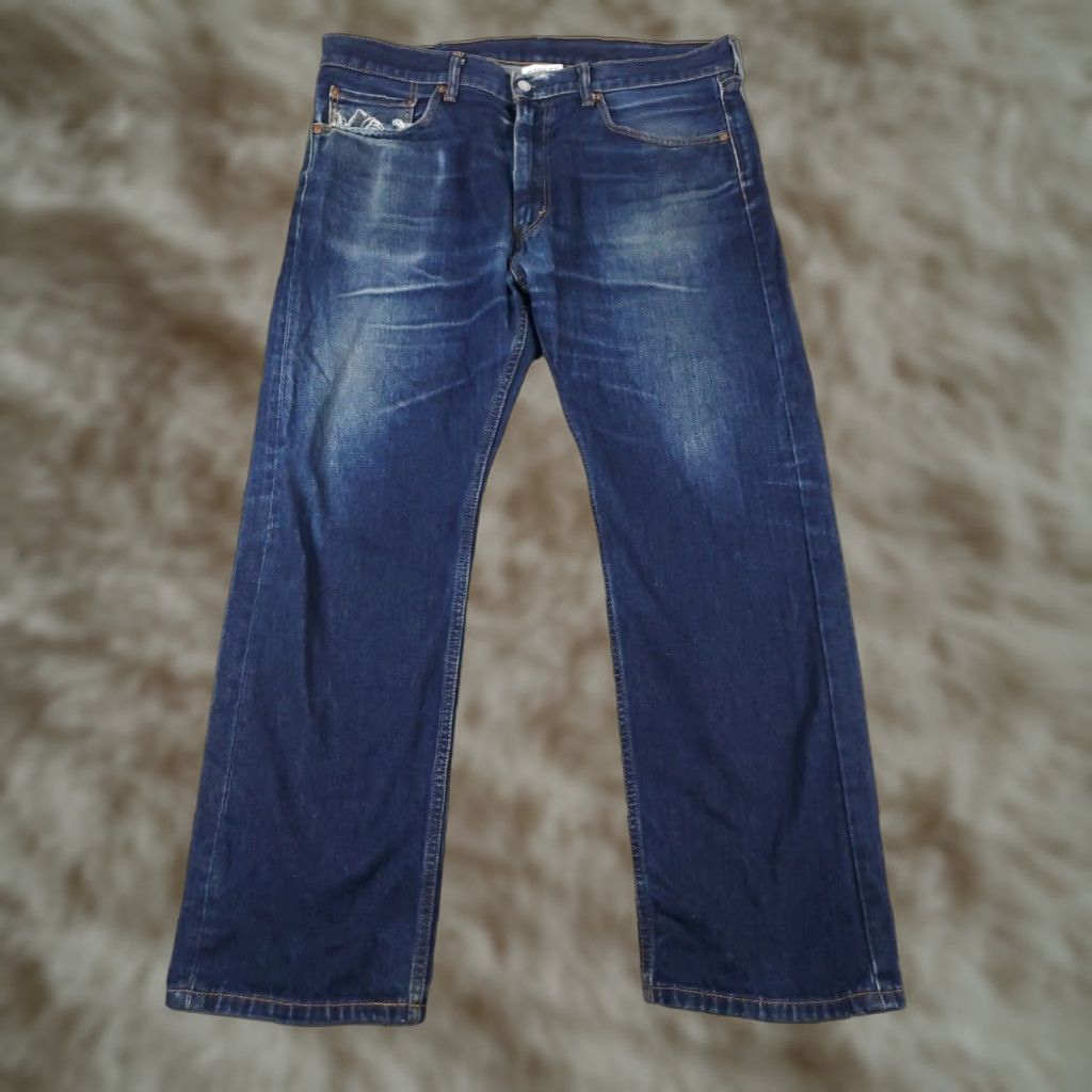 Levi's Levis 505 Jeans Mens 38x30 Blue Straight Leg Denim Pants Casual Regular Fit Size US 38 / EU 54 - 1 Thumbnail