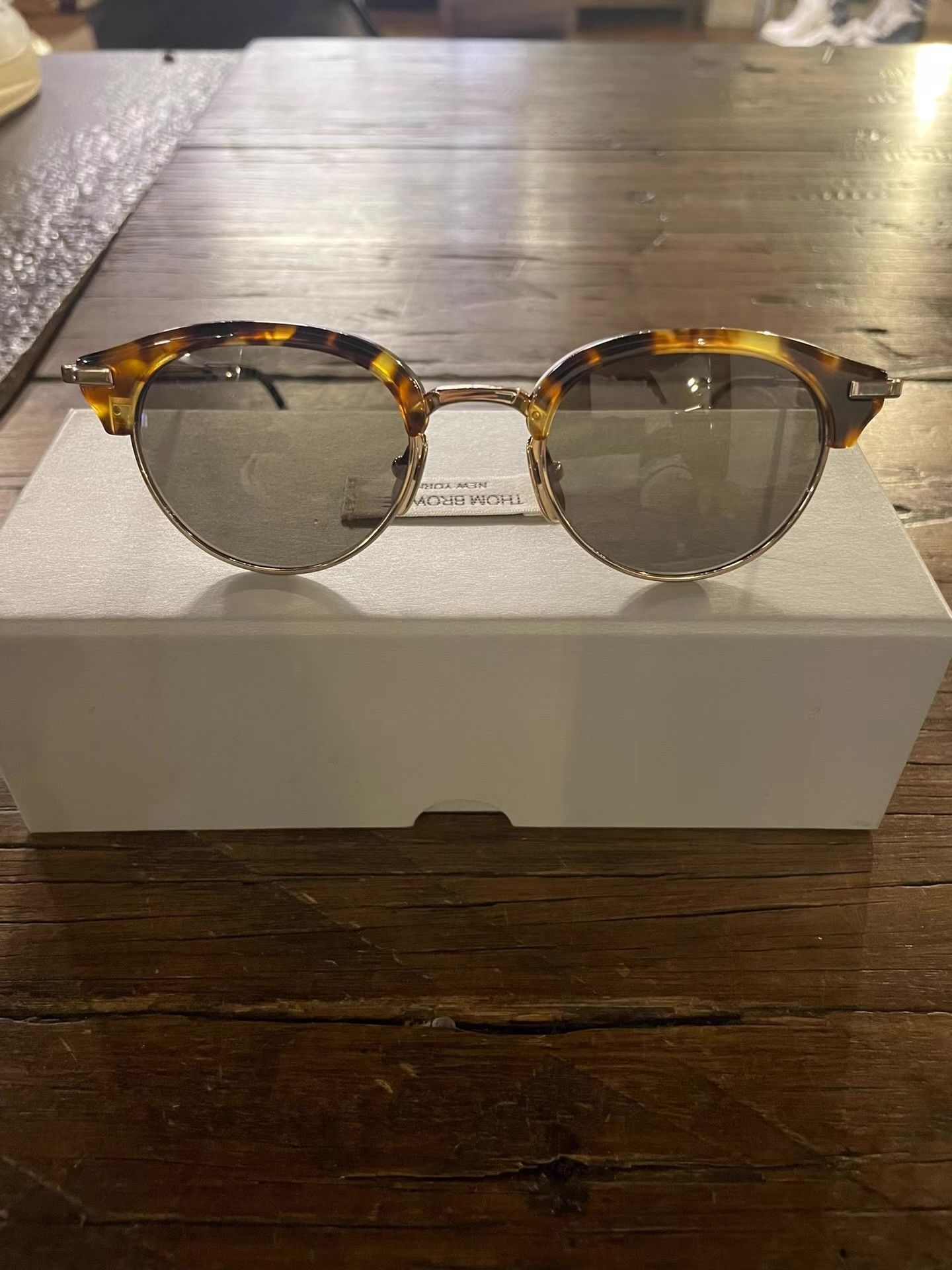 Thom Browne Thom Browne Tokyo amber gold-rimmed sunglasses. Ｑ25 Size ONE SIZE - 1 Thumbnail