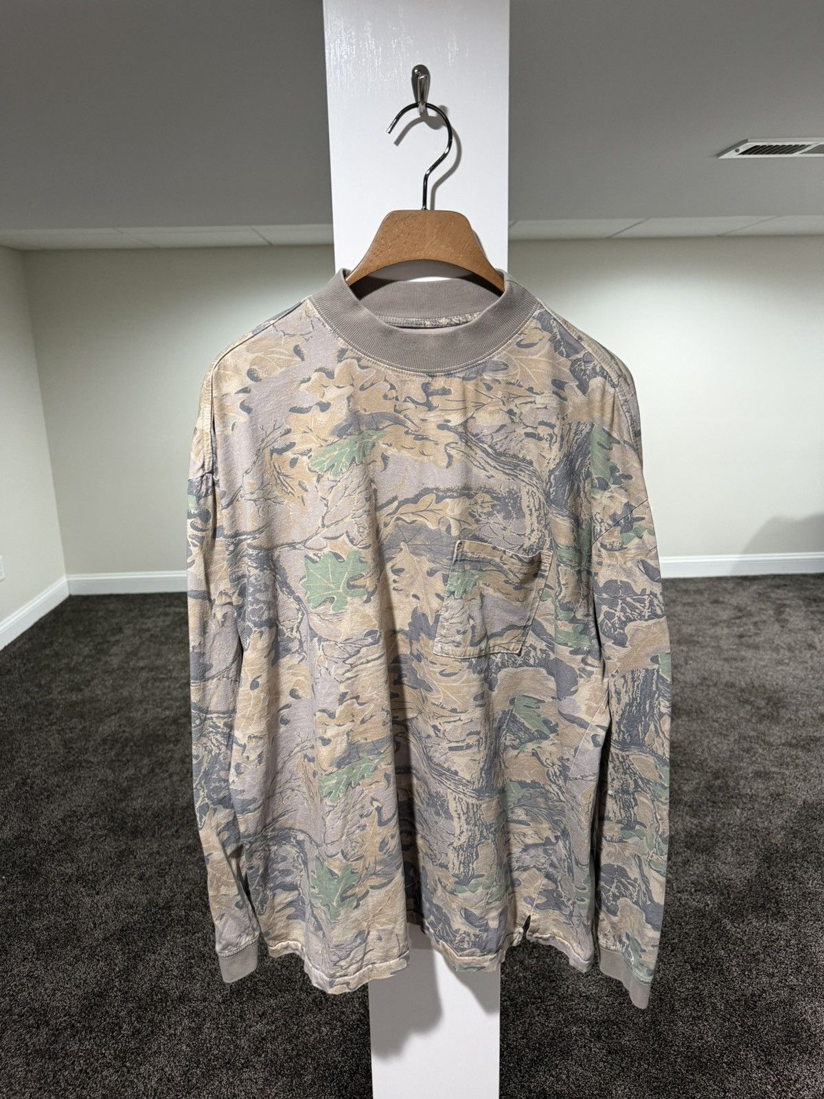 Adidas  Kanye West  Yeezy Yeezy Season 1 Green Long Sleeve Thermal Waffle  | Grailed