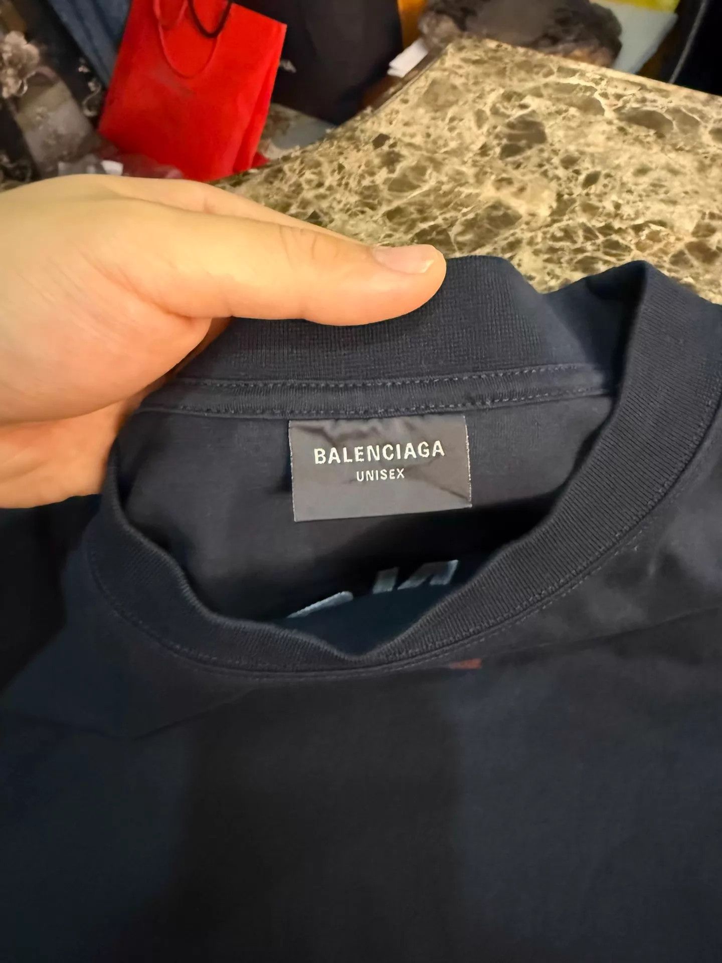 Balenciaga Balenciaga S (L Fit) Tee Embroidered & Tape Graffiti Size US S / EU 44-46 / 1 - 5 Thumbnail