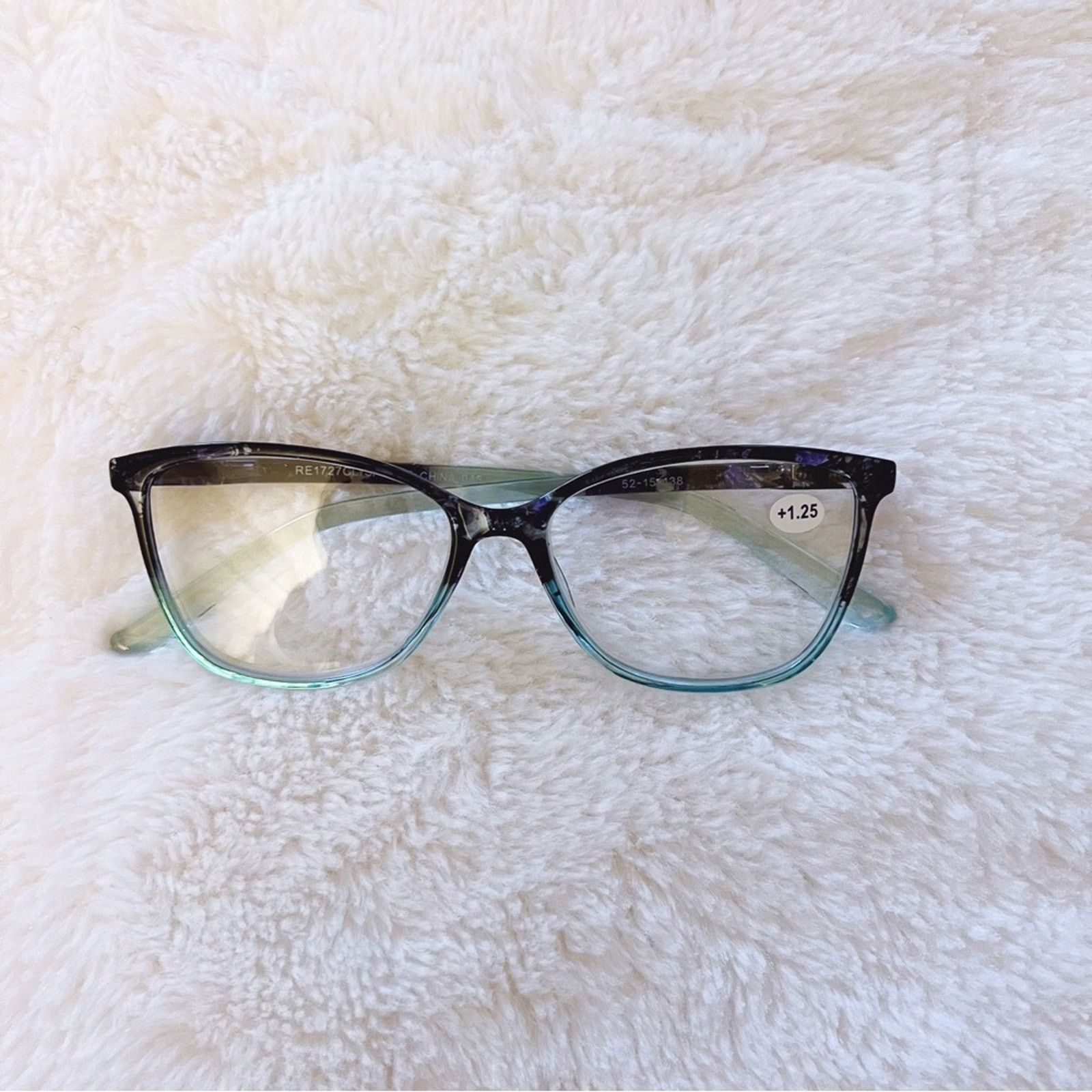 Other Emma Light Blue & Black Two Tone Reader Glasses Size ONE SIZE - 2 Thumbnail